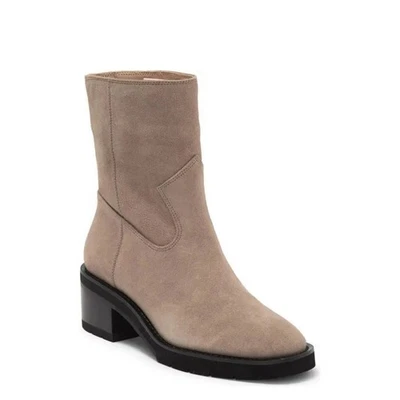 Nuevo en caja Stuart Weitzman Boulevard US 9 Moto Gamuza Botín Topo Taupe $690 Foto 1 de 4