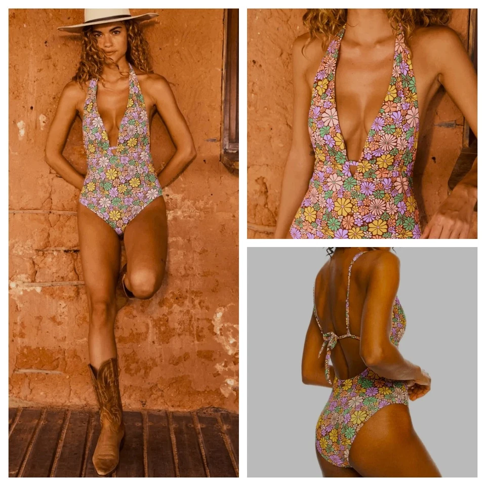 Roxy All Bout Sol One-Piece Swimsuit Multicolor Size Medium