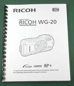 Ricoh Pentax WG-20 Operating Manual: 292 Pages & Protective Covers! - Picture 1 of 1