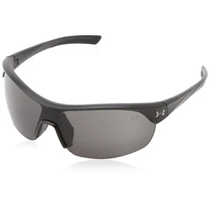 Under Armour UA Marbella Shield Women's Sunglasses Satin Black Frame Gray Lenses - Picture 1 of 5