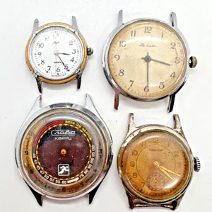 Vintage POBEDA SLAVA RAKETA Watch Collection Ussr Men Soviet Wrist Military Rare - Picture 1 of 24