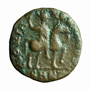 Moneda Romana Honorio Cícico Como Nueva AE15mm Busto/Emperador a Caballo 03868 - Imagen 1 de 3