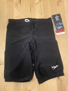 SPEEDO size 6 Boys Jammer Swim Shorts UPF 50+ Sun Protection BLACK *NEW* - Picture 1 of 8