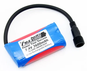 Batería Recargable Protegida 7.4V 2600mAh Li-ion para Luz LED Bicicleta MagicShine - Imagen 1 de 4