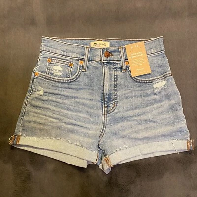 NUEVO Pantalones Cortos de Denim Madewell Tiro Alto Para Mujer 28 NF031 Con Bolsillos Mágicos Nuevos con Etiquetas Foto 1 de 4