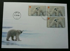 [SJ] Norway Polar Bear 2006 Wildlife Animal Fauna Protected (ATM Label FDC) - Picture 1 of 5