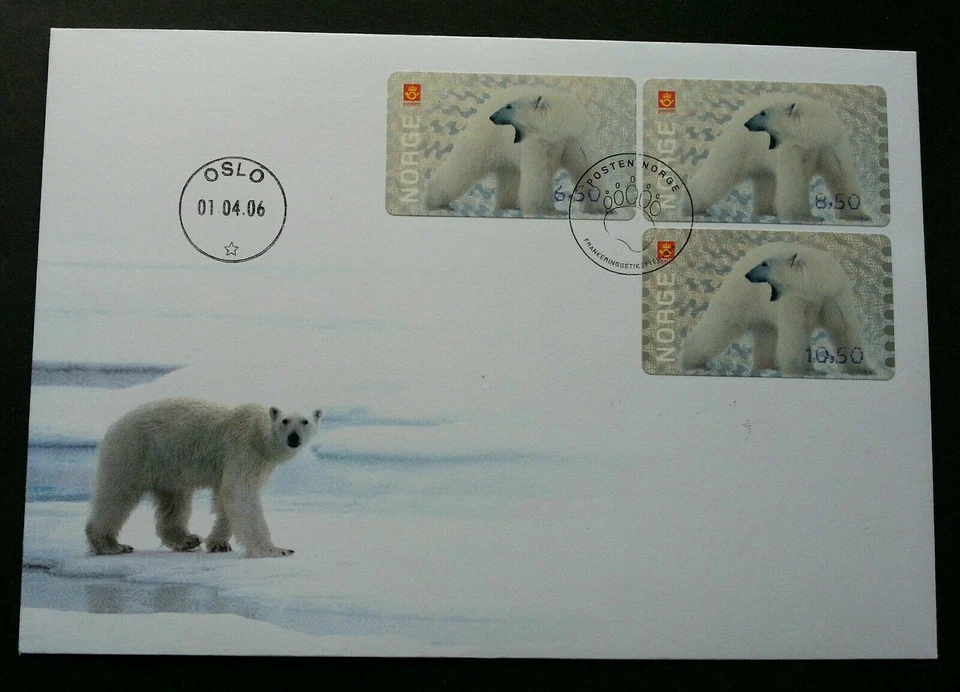 [SJ] Norway Polar Bear 2006 Wildlife Animal Fauna Protected (ATM Label FDC) - Image 1 of 4