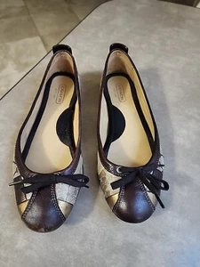 Coach Leder Patchwork Ballerinas "Jenilee" braun bronze gold Größe 8,5 - Bild 1 von 22