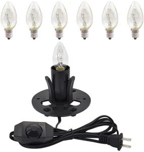 Himalayan Salt Lamp Cord with Dimmer Switch and Bulbs, 6FT Original Replacement  - Picture 1 of 8