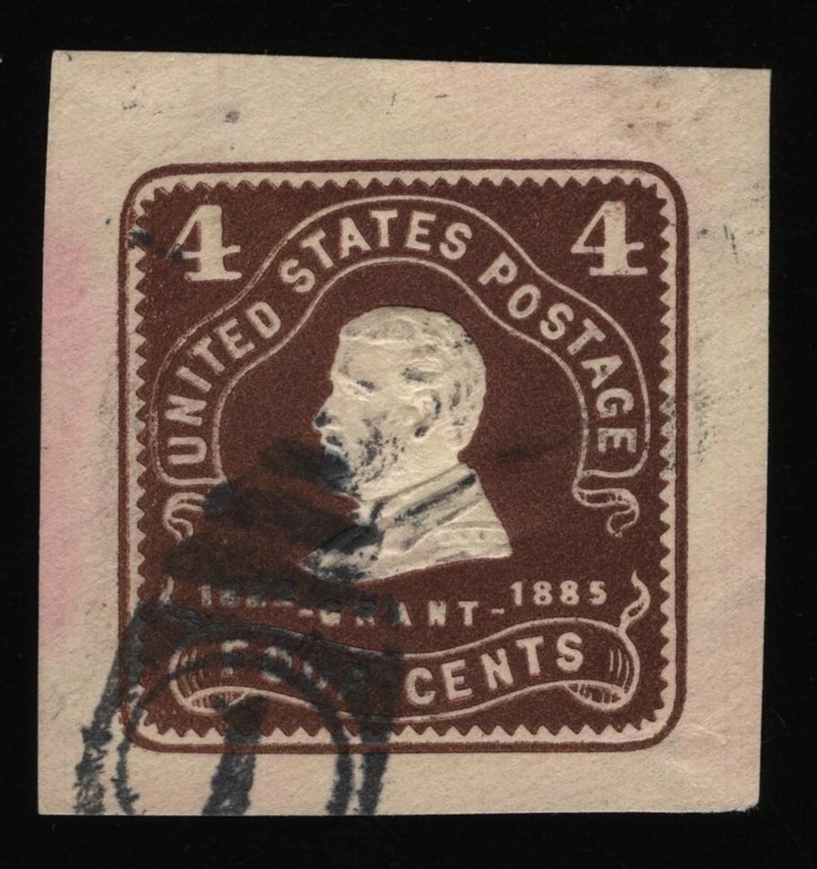 #U390 4c Grant, Cut Square, Used [3] **ANY 5=FREE SHIPPING** - Image 1 of 1