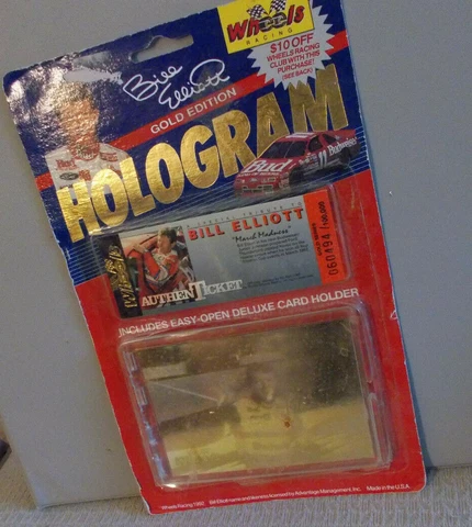 1992 WHEELS BILL ELLIOTT HOLOGRAM CARD AUTHENTIC TICKET GOLD EDITION Cover