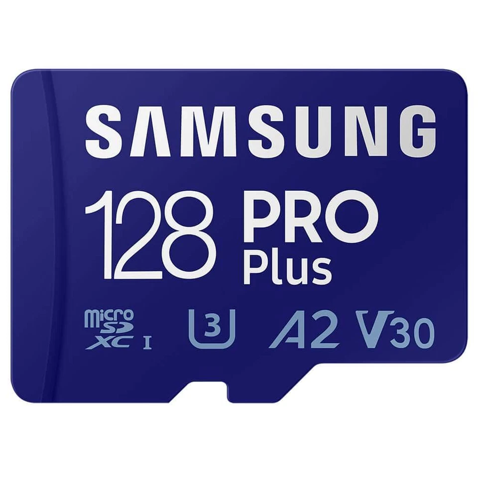 Samsung PRO PLUS microSD card 180MBs U3, V30, A2, & adapter 128GB  MB-MD128SA/EU - Image 1 of 4