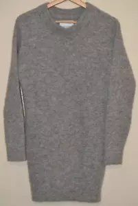 Womens Grey Samsoe Samsoe Alpaca Wool Mix Long Jumper/Jumper Dress Size XS - Picture 1 of 5