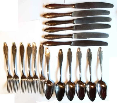 18teiliges Besteck 90er Silber-Auflage Alpacca ca. 1920 - Bild 1 von 3