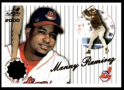 2000 PACIFIC AURORA PREMIERE DATE MANNY RAMIREZ /52 - Image 1 of 2