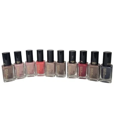 10 piezas LOreal Paris Gel de Uñas - Laca Tapa Negra Esmalte Multicolor 0.39/FL OZ Nuevo Foto 1 de 4