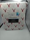 Mainstays flannel sheet set Stags -4pc  Twin Size NIP 