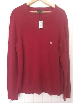 Express Mens Sz L Red Wool Blend Sweater Crew Neck Long Sleeve Classic New - Image 1 of 4