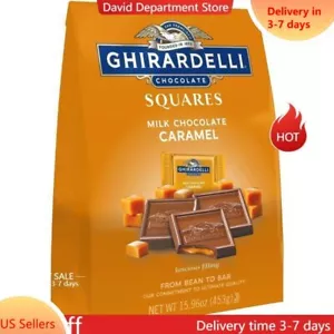 GHIRARDELLI Milk Chocolate Caramel Candy SQUARES - 15.96oz - Picture 1 of 5