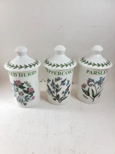 Juego de tres (3) tarros de especias Portmeirion Botanic Garden... Nuevo - Imagen 1 de 12