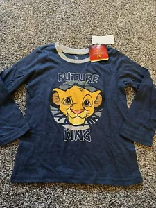 NWT Disney The Lion “ Future King” King Toddler Boy Long Sleeve Shirt Sz 5 - Picture 1 of 2