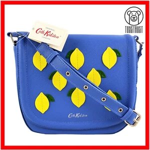 Cath Kidston Lemon Cross Body Bag Curved Shoulder Riviera Blue Summer CO31 - Picture 1 of 17