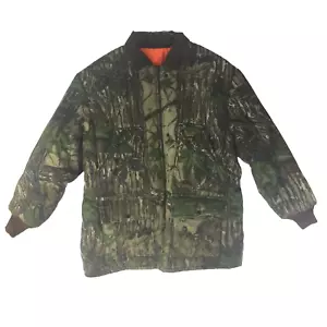 Realtree Jacket Mens XL Hunting Reversible Hood Camo Orange - Picture 1 of 23