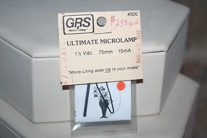 9 GRS MICRO LIGHTS BULBS MICROLAMP 1.5 V .75mm 15Ma #500 HO/N SCALE TRAIN - Picture 1 of 3
