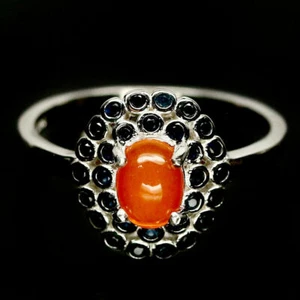 Shola Vero Naturalenaturale Fiamme Opale Anello Gr.18,5 Argento Sterling R186 - Foto 1 di 3