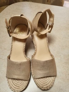 Vince camuto leera Wedge leather sandals uk7 - Picture 1 of 8