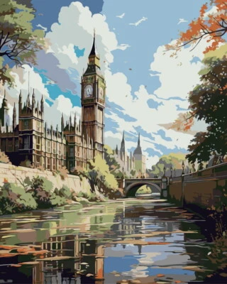 Natural Scenery DIY Oil Painting By Numbers Kit Paint For Adult Frameless 40x50 - Image 1 of 4