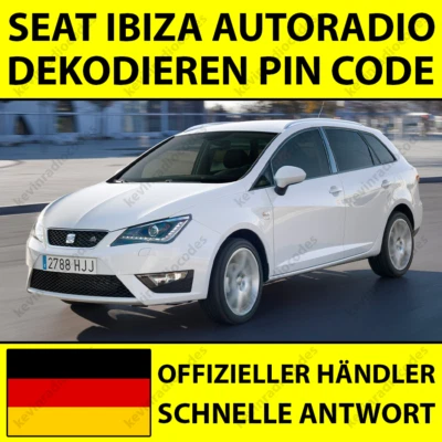 ✅SEAT IBIZA RADIO DEKODIEREN PIN CODE ULSECD 6J1035153 ALLE RCD & RNS NAVI✅ - Bild 1 von 4