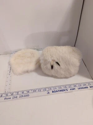 复古女孩白兔毛皮松饼帽 — 第 1/4 张图片