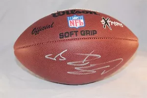 AUTÓGRAFO OFICIAL WILSON EXTREME NFL TAMAÑO COMPLETO FÚTBOL CHARLES ROGERS - Imagen 1 de 3