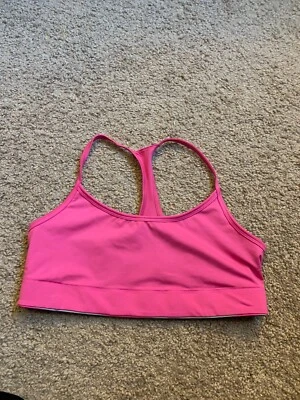 Sujetador deportivo CHAMPION para mujer rosa gris espalda deportiva rayas, talla mediana, reversible Foto 1 de 4