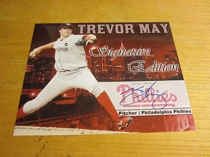 Trevor May Autographed Signed 8X10 Photo MLB Baseball Philadelphia Phillies - Picture 1 of 2