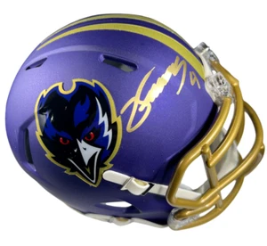 Zay Flowers Signed Baltimore Ravens 2024 Alt Mini Helmet JSA Witness COA - Picture 1 of 3