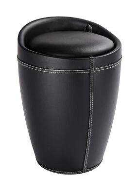 WENKO Bad Hocker CANDY 20L Wäsche Korb Sammler Sortierer Sitz Leder Optik Möbel - Bild 1 von 4