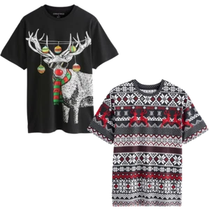 Mens N@@t Christmas Reindeer T-Shirt Sizes XS - 5XL - Picture 1 of 3