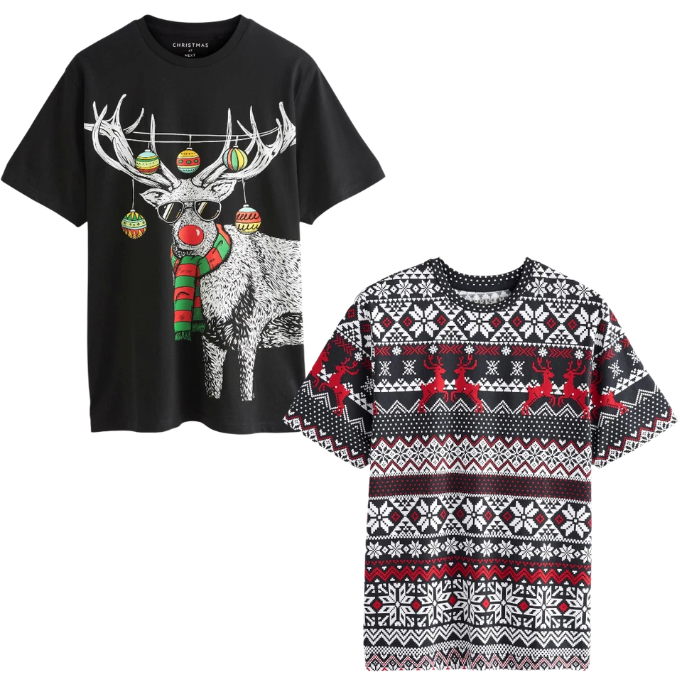 Camiseta de reno de Navidad para hombre N@@t tallas XS - 5XL Foto 1 de 1