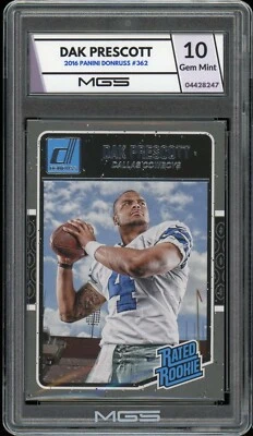 Panini Donruss Dak Prescott 2016 clasificación MGS 10 GEMA #362 RC 🔥 Cowboys novato QB Foto 1 de 2