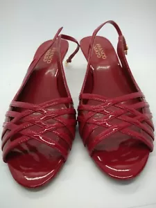 Franco Sarto Slipper Sandalen Absatz rote Schnalle S011 - Bild 1 von 6