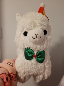 Alpacasso Amuse XL ~30cm Christmas Hat Alpaca Plush With Tags Japan - Picture 1 of 5