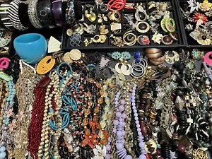 2+ pounds of mixed bulk costume jewelry lot modern, vintage All Wearable - Picture 1 of 8