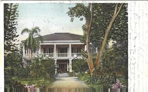 Honolulu Hawaii Territorium Postkarte Washington Place, Ex-Königin Lilinkalans Haus - Bild 1 von 2