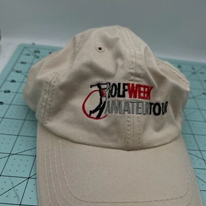 Golf Week Amateur Tour Hat Tan Cap Strap PGA Dad Hat - Picture 1 of 12