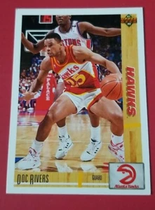 1991-92 Upper Deck Atlanta Hawks Basketball Card #46 Doc Rivers - Picture 1 of 2