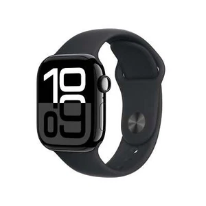 Watch Series 10 GPS 42Mm Jet Black Aluminum Case with Black Sport Band - S/M - Photo 1 sur 12