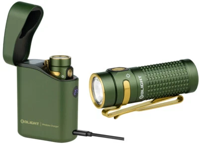 Olight Baton 4 OD Green Premium Rechargeable Flashlight + Charging Case, 1300 L - Image 1 of 4
