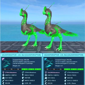 Par de apareamiento Top Stat Gigantoraptor - Monstruo - Arca Supervivencia Ascendida PVE - Imagen 1 de 2